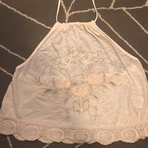 Urban Outfitters Embroidered Halter Top